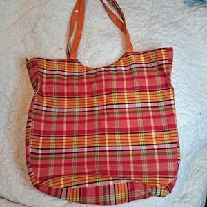 Plaid tote
